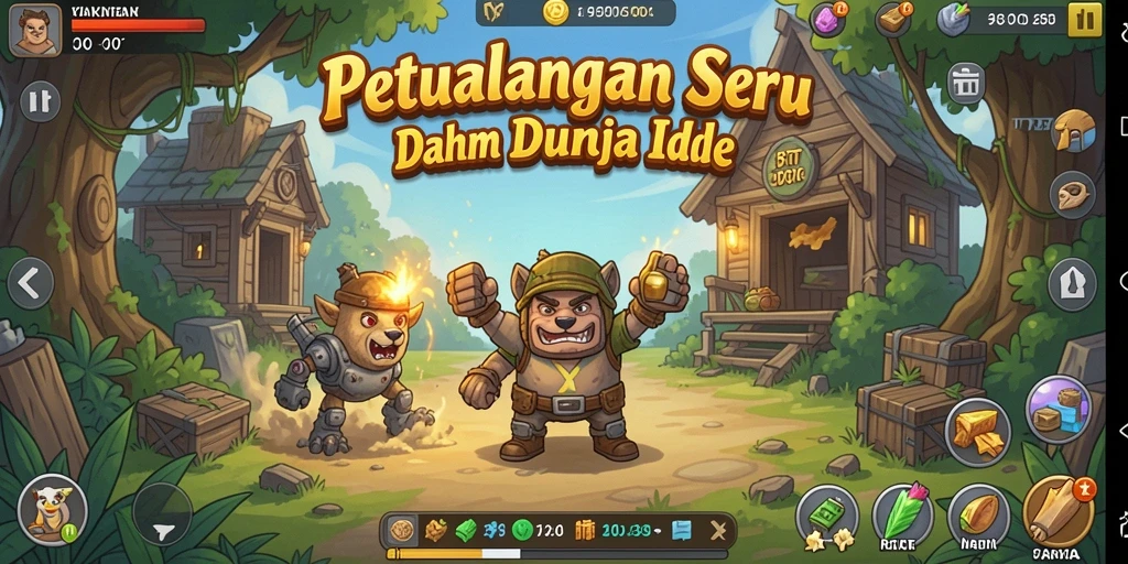 Tampilan gameplay 5RT yang menarik dengan karakter dan misi menarik.