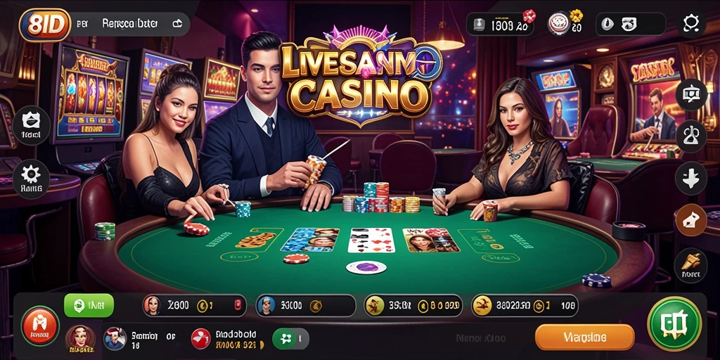 Tampilan permainan Live Casino yang memukau dan interaktif.