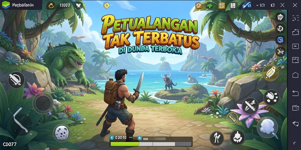 Gameplay C0077 menunjukkan dunia terbuka yang luas dan menantang.