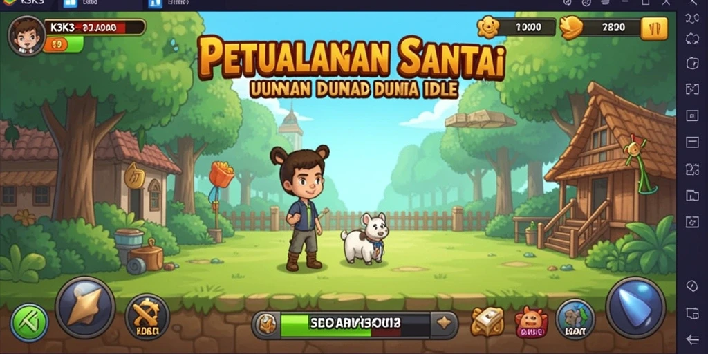 Gameplay K3K3 yang santai dan menarik di dunia Idle.