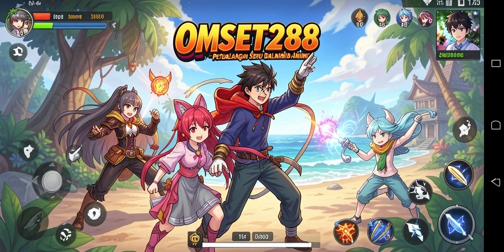 Screenshot OMSET288 menampilkan grafis anime yang memukau dan karakter ikonik.