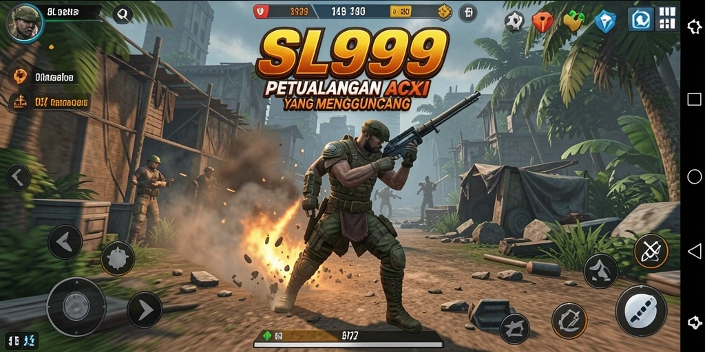 Tampilan aksi mendebarkan dalam gameplay SL999 yang seru.
