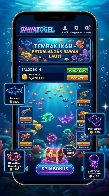 Screenshot tampilan utama aplikasi dawatogel.